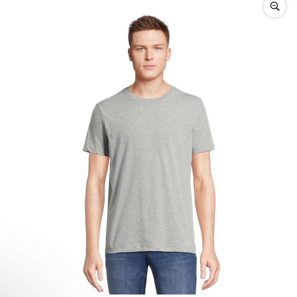 🇺🇸$5 🇺🇸 George Big Men's Light Gray Tee with Short Sleeves 2XL (50-52) NWT